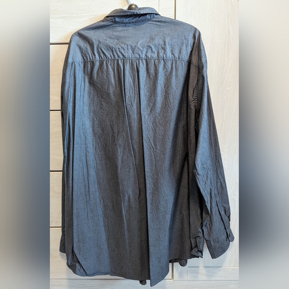 Men's The Foundry Supply Co Gray Long Sleeve Dress Shirt Button Up 3XLT - Picture 4 of 4